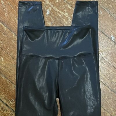 Wildfox Black High Waisted Shiny Leggings Size Small