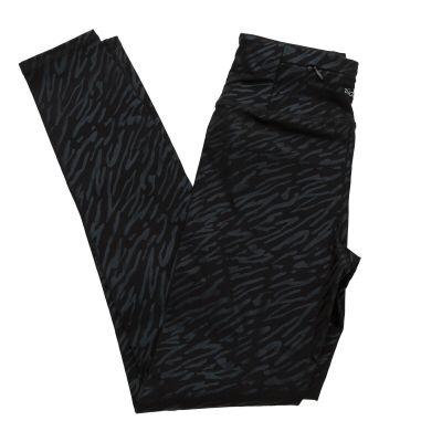Zuda Z-Stretch Foil Printed High-Waisted Black Legging XXS - Waist Zip Pocket