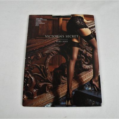 New Victoria's Secret Very Sexy High Heel Backseam Stocking Black B Stockings