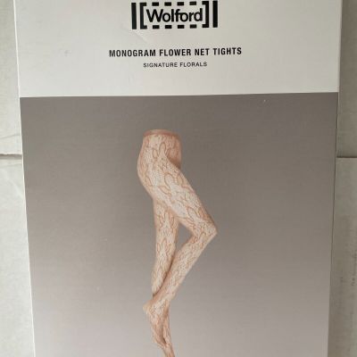 Wolford Monogram Flower Net Tights (Brand New)
