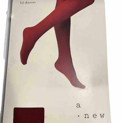 Womens a new day 50 Denier opaque Tights Red Small Medium