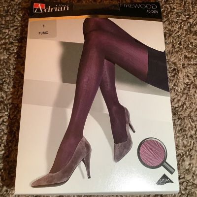 Adrian Ilash firewood patterned tights, 40 denier, fumo (gray), size: M