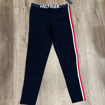 Tommy Hilfiger Womens Retro Style Logo Lounging Leggings, Navy Blazer Size M