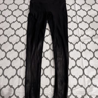 Spanx Women's Faux Leather Leggings Black Style No. 2437 Size Small Petite $98