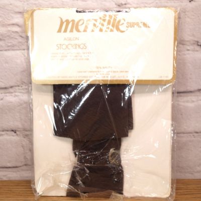 Merville Supreme Size B Medium Off Black Sheer And Luxurious Nylon Stockings