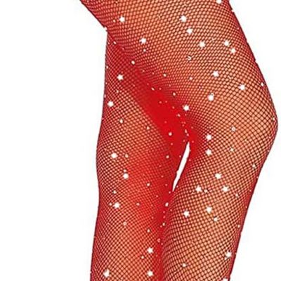 Women'S Sexy Sparkle Rhinestone Stockings High Waist Suspender Tights Fishnet Pa