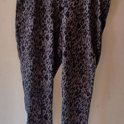 Torrid Leggings Black Gray Cheetah Print Stretch Athletic Size 3X