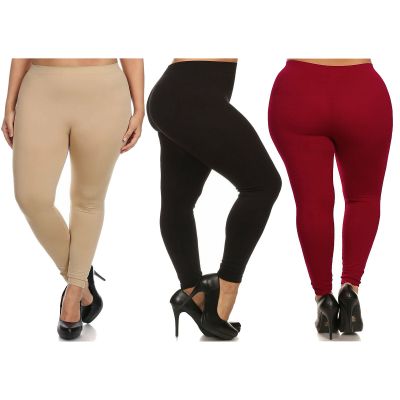 Multi-Pack: Plus Size Women's Casual Ultra-Soft Workout Yoga Leggings Yoga Pants