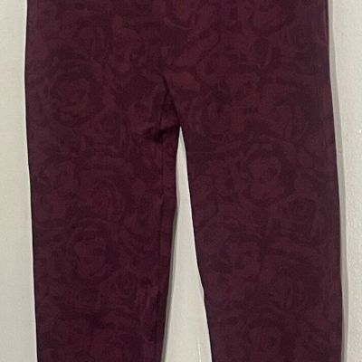 Spanx Look At Me Now Garnet Rose Seamless Cropped Compression Leggings Plus Sz3X