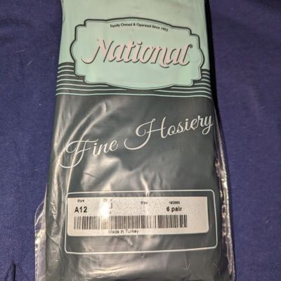 National Fine Hosiery Size A12 Nude 6 Pairs Vintage