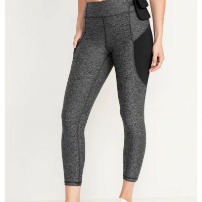 Old Navy Women's Size 2X ~ Gray High-Waisted Cloud + 7/8 Length Leggings $40 NWT