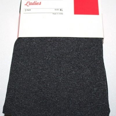 Ladies Heathered Gray Opaque Fashion Tights 1 Pair - Size XL