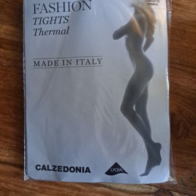 CALZEDONIA Fashion Tights Thermal  M|L Black Collant Longuette Termico, Nero