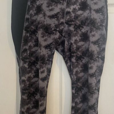 Marissa Olivia Black And Grey Leggings Size 2x