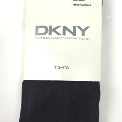 DKNY Flannel Grey Control Top Cozy Opaque Coverage Tights Size Medium New