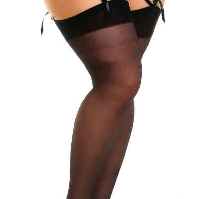 Glamory Perfect 20 Stockings Style 50131 Black Sizes to 4XL 20 Denier USA Seller
