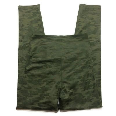 Arizona Jean Company Women Green Camo Active Workout Leggings High Waist Medium