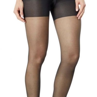 NWT Red Hot by Spanx Black Mid Waist Shaping Sheer Pantyhose Women’s Size 4