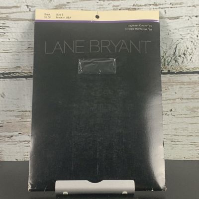 Lane Bryant Daysheer Black Hose Invisible Reinforced Toe, [Size E] NIB