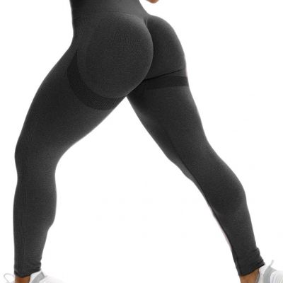 SEASUM Women High Waisted Seamless Leggings Smile Contour Workout Gym Yoga Pants