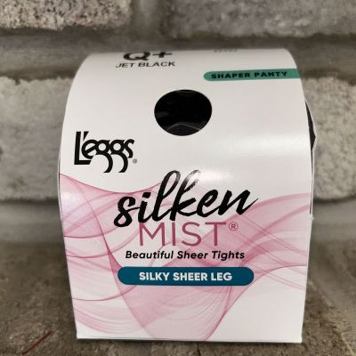 NIB Leggs Silken Mist Q+ Jet Black Mist Control Top Silky Sheer Leg