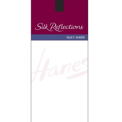 Sandalfoot Knee High Stockings 6-Pack Hanes Silk Reflections Sheer Knit Wide top