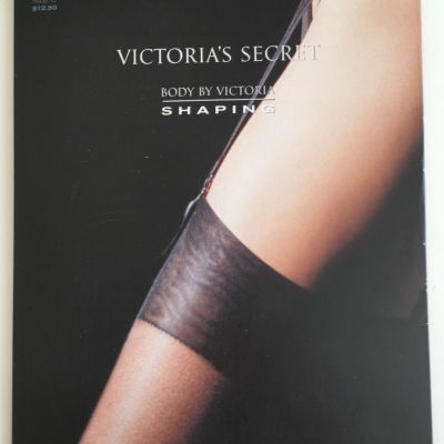 NWT VTG Body By Victoria Shaping STOCKINGS ( Sz C) 15 den WHITE Victoria Secret