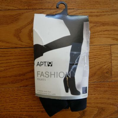 Apt. 9 Fashion Tights Large NEW Black
