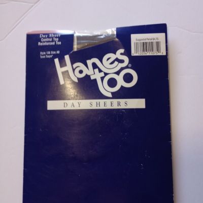 Vtg 1997 Pantyhose Hanes Too Day Sheers Town Taupe Reinforced Toe NIP Sz AB