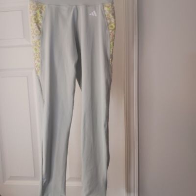 Adidas Women’s Sz S Aeroready High Rise Wonder Silver 7/8 Style Tight  Leggings