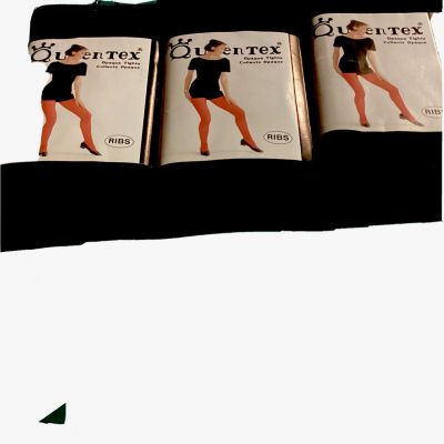 QUEENTEX WOMEN BLACK OPAQUE TIGHTS COLLANTS OPAQUE  SIZE: Taille 90-160 Lbs New