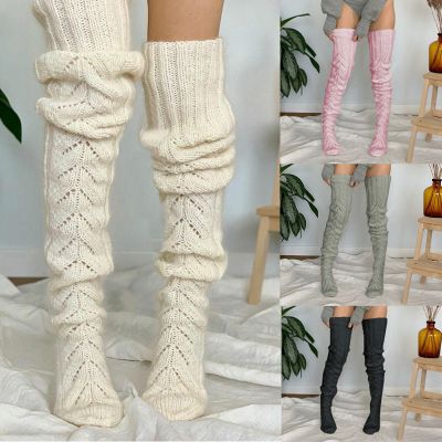 Knit Tights Women Women Thigh High Long Stockings Over Knee Socks Cosplay
