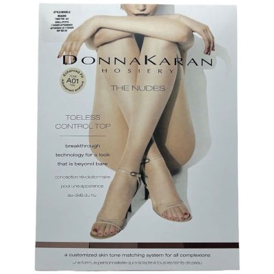 DONNA KARAN Hosiery ? Toeless Control Top K0A069 A01  ? Size Small ? NEW SEALED