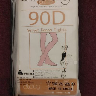 (2pr) BALLET Full Foot Tights 90D Velvet Dance WHITE XL 150-165cm CONVERTIBLE