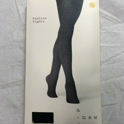 A New Day Women's Snake Skin Fashion Tights - S/M/L - Black - C414