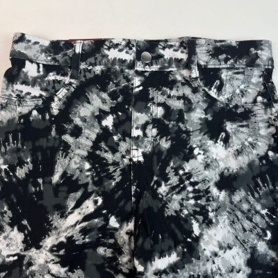 Time and Tru Black White Tie Dye High Rise Fashion Stretch Fitted Leggings