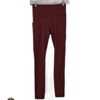 Athleta Stash Pocket Salutation Tights in Rose Size XS Womens Workout