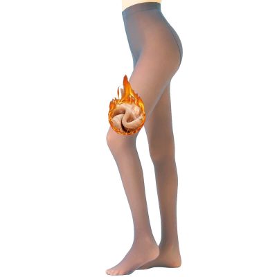 Fleece Lined Tights for Women Winter Warm Sheer Black Womens Tights Thermal T...