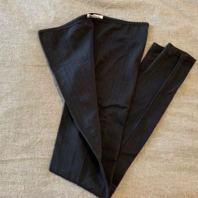 Surface To Air Black Footless Tights Sz 1
