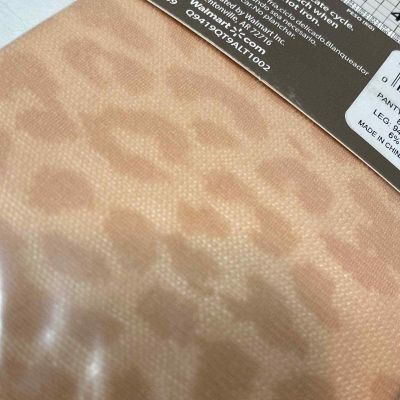 Secret treasures control top Leopard print nude color stockings Women size 2