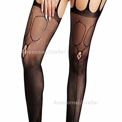 Stockings Pantyhose Thigh-Highs Tights Crotchless Plus Size Sheer Lingerie Socks