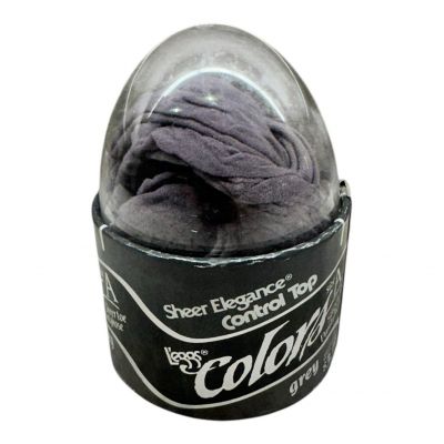 L’eggs Colors egg Sheer Elegance Control Top Pantyhose Sheer Toe Grey Size A
