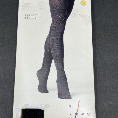 A New Day Fashion Animal Print Tights Black & Dark Gray Size S/M New in Package