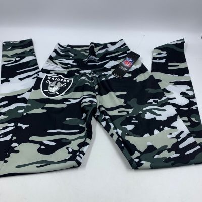 Majestic fan fashion Raiders football womens  small leggings camo Camouflage NEW