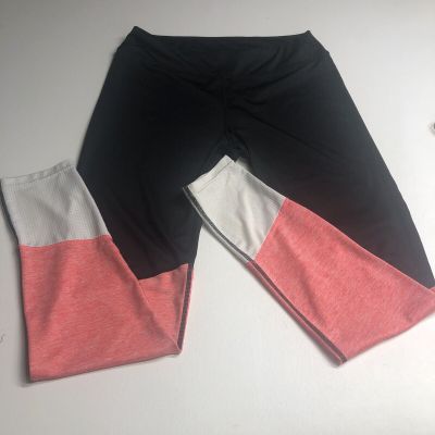 Zone Pro Women’s Size Medium Leggings Athletic Workout Black/white/orange