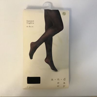 N/W/B A New Day Ebony Opaque Tights Size Medium/Large. (2 pack)