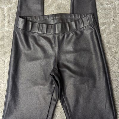 Express Black Leggings Size XS Shiny Coated Stretch Pants holiday party clubwear