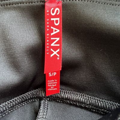 SPANX Faux Leather Leggings High Rise Full Length Blogger Favorite Small g7