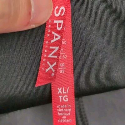 SPANX Black Faux Patent Leather Liquid Gloss Leggings XL 20301-R