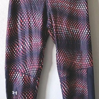 Under Armour Black And Red Polka Dot Compression Leggings Medium